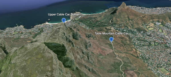 Table Mtn Cable Car stations.